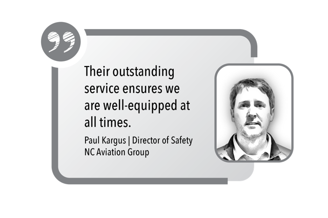 Their outstanding service ensures we are well-equipped at all times. - Director of Safety